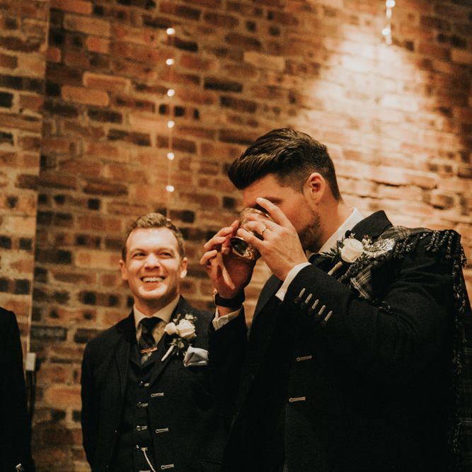 Groom gets emotional during ceremony