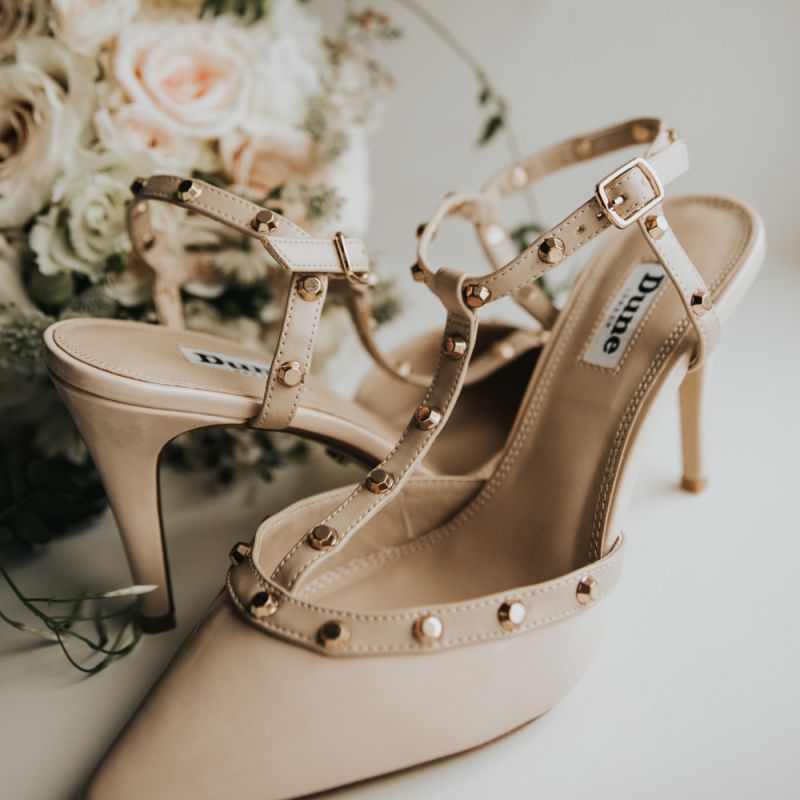 Dune wedding shoes for Kinkell Byre wedding