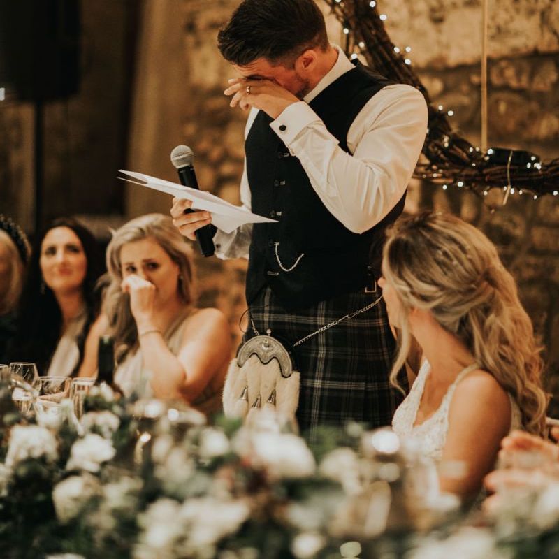 Empotional grooms wedding speech