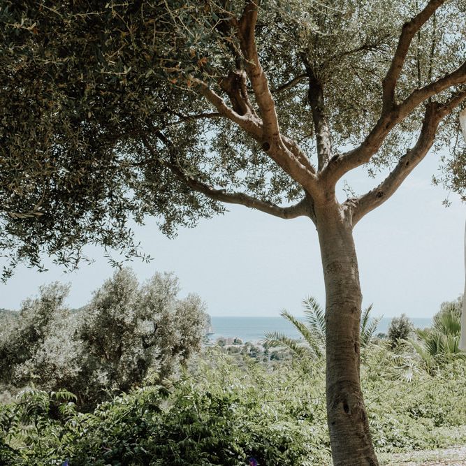 Lace Rembo Styling Wedding Dress Hanging From a Tree