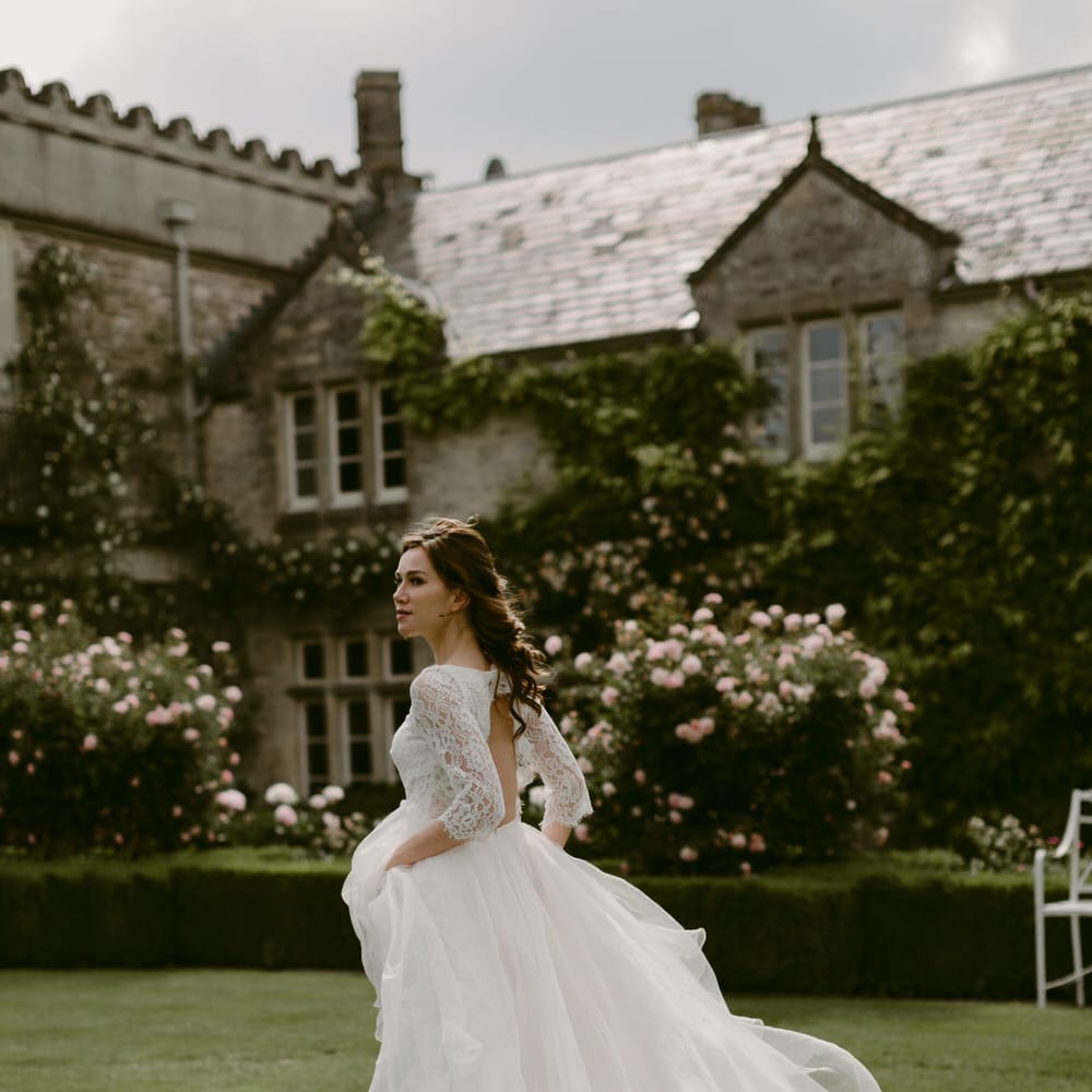 The Enchanted April Bridal Collection For 2019 From Naomi Neoh The Lost Orangery From Unique Home Stays Images Adam And Grace Photographers And Sophia Veres