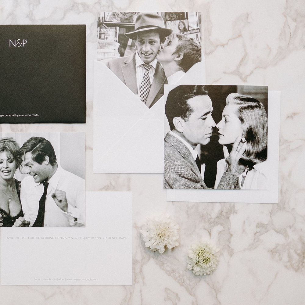 Film theme wedding invitations