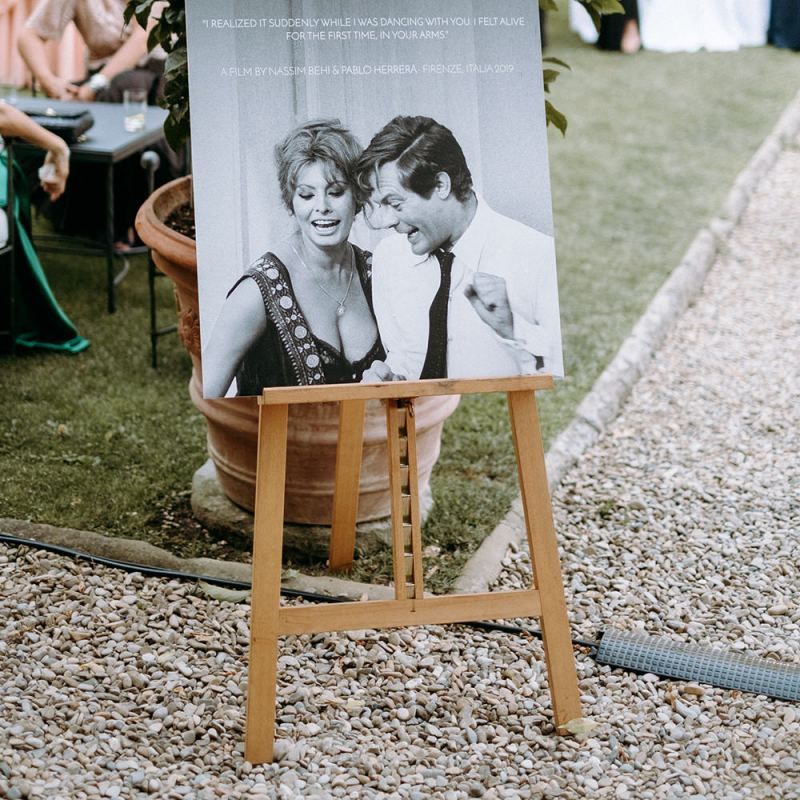 Film theme wedding sign