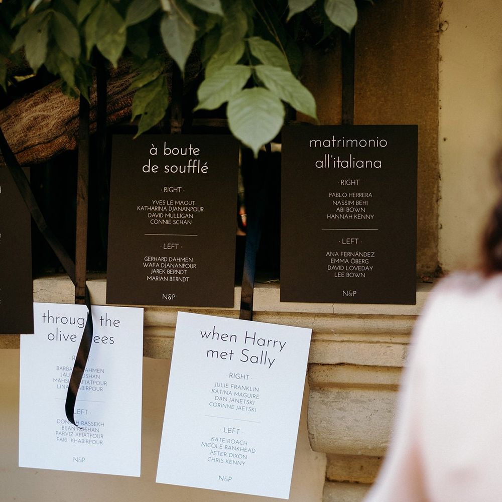 Film wedding theme for Italian wedding