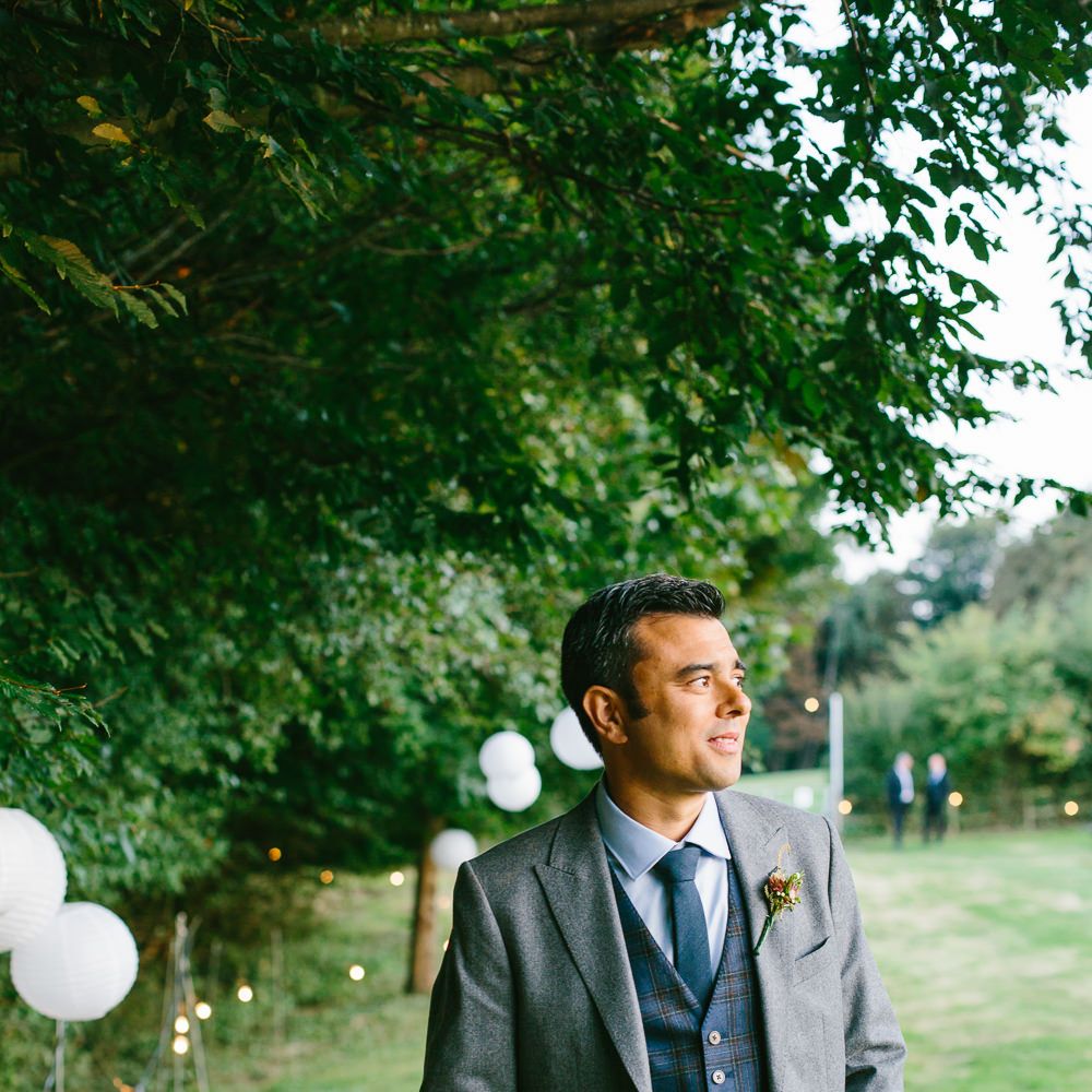 Groom In Bespoke Three Piece Suit // Tipi Wedding At Weald Country Park Essex With Bride In Maggie Sottero Planned By Louise Perry With Images From Jasmine Jade Photography