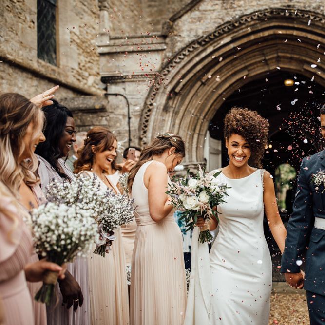 Confetti Shot // Caribbean Influenced Wedding Kingsthorpe Lodge Barn With Steel Band And Bride In Maggie Sottero Images From Ania Ames Photography