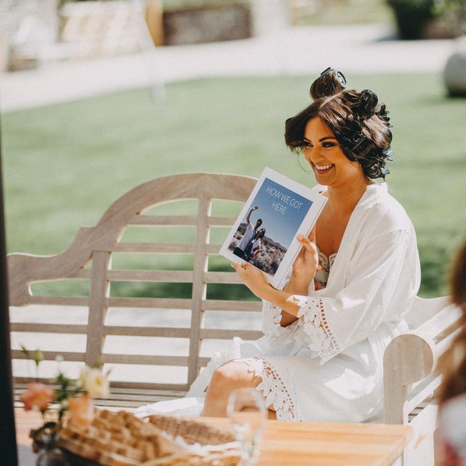 Bridal preparations and present from groom