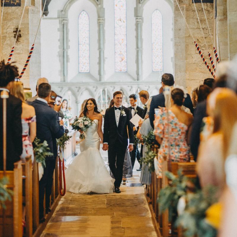 Church wedding ceremony in Sussex