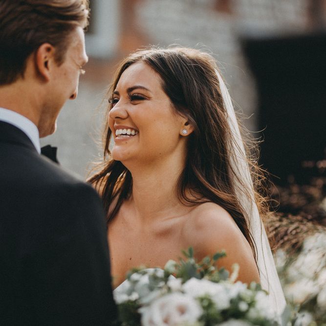 Bridal down do and makeup