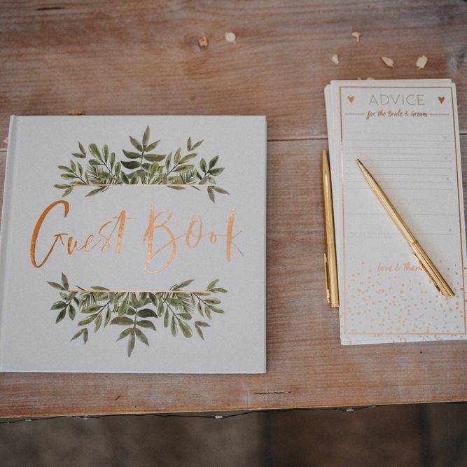 Wedding guestbook at Farbridge wedding venue