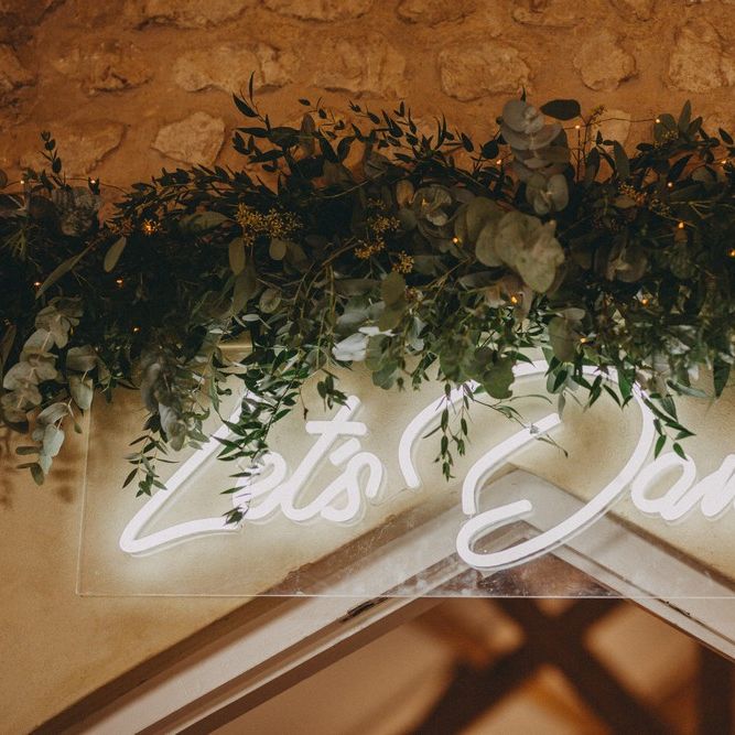 Let's Dance neon wedding sign