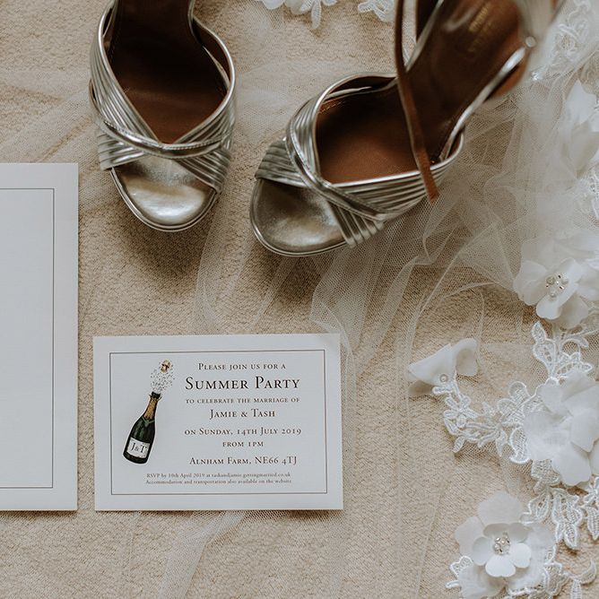 Bride Shoes and Invitation