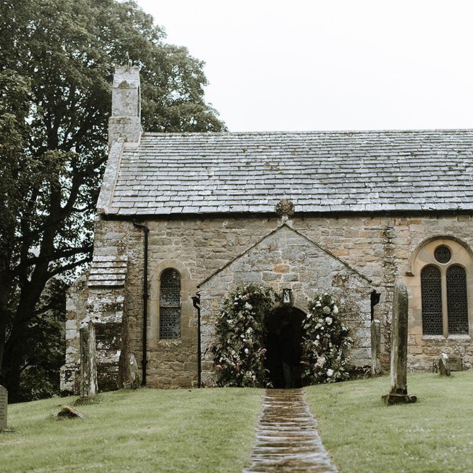 Church Wedding With Flower Decorations