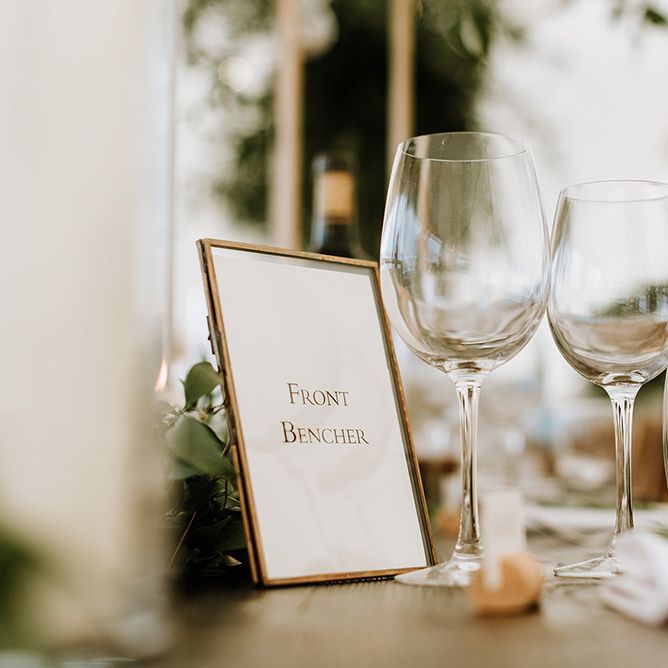 Table Names in Photo Frames