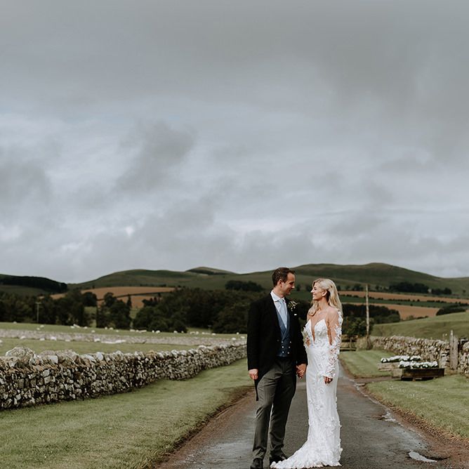 Bride and Groom at Northumberland Wedding