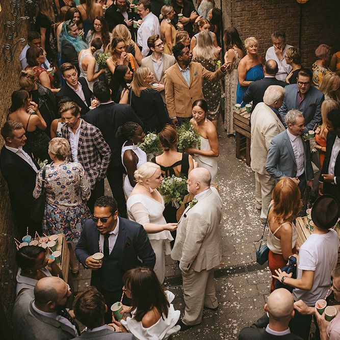 Wedding Reception at The Bike Shed Motorcycle Club in Shoreditch | Bike Shed Motorcycle Club Wedding for ELLE Digital Editor | Nigel John Photography