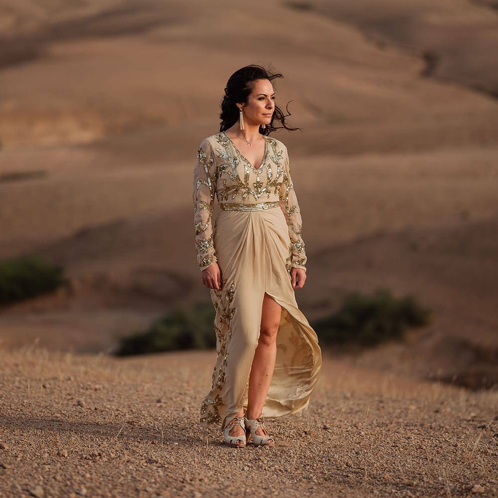 Scarabeo Desert Portrait | Paradise Destination Wedding at Jnane Tamsna in Marrakech, Morocco | Nordica Photography | Matteo Castelluccia Film
