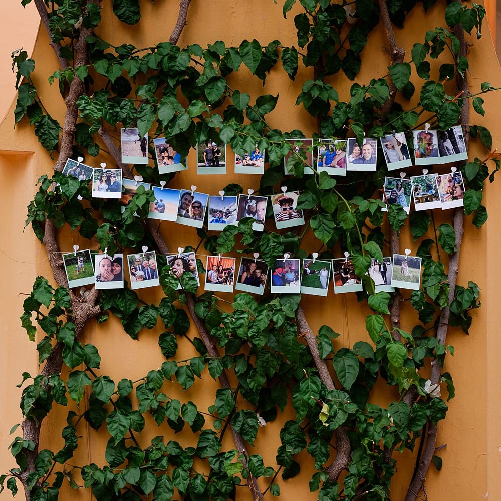 Polaroid Picture Wedding Decor | Paradise Destination Wedding at Jnane Tamsna in Marrakech, Morocco | Nordica Photography | Matteo Castelluccia Film