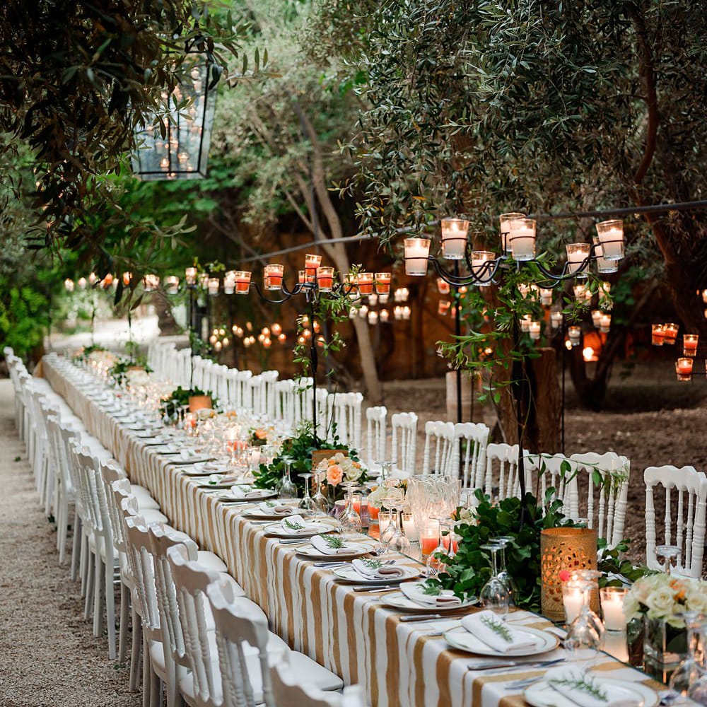 Wedding Table Decor with Candelabra &amp; Votive Decor | Paradise Destination Wedding at Jnane Tamsna in Marrakech, Morocco | Nordica Photography | Matteo Castelluccia Film