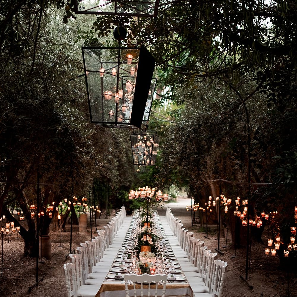 Wedding Table Decor with Candelabra &amp; Votive Decor | Paradise Destination Wedding at Jnane Tamsna in Marrakech, Morocco | Nordica Photography | Matteo Castelluccia Film