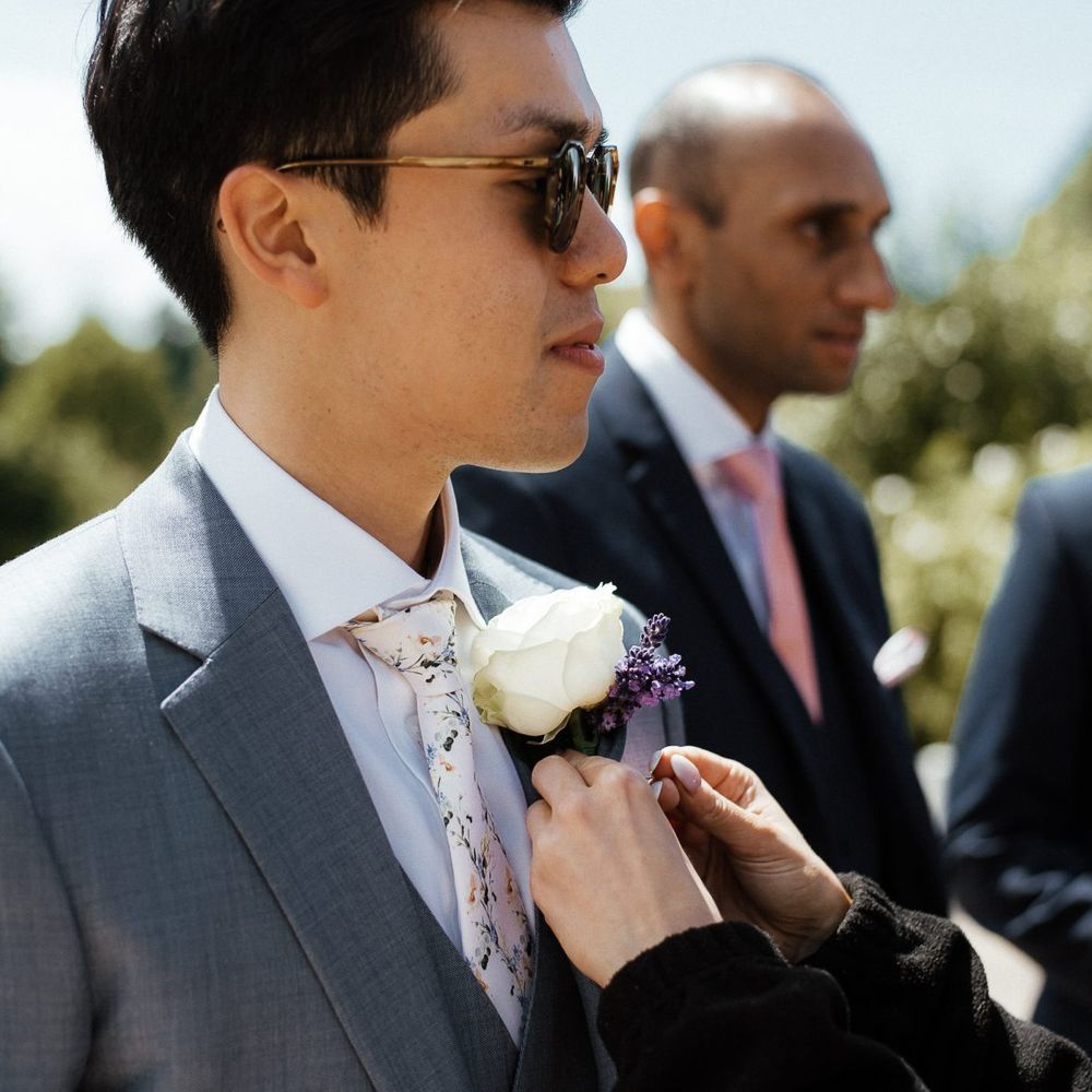 Groom with floral buttonhole