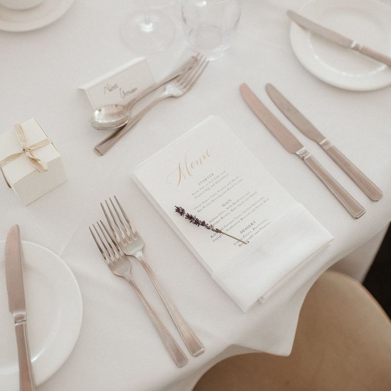 Wedding breakfast decor