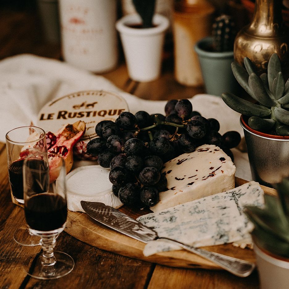 Cheese Board &amp; Succulents | Nude Bohemian Wedding Inspiration by Wonderland Invites &amp; Rock The Day Styling | Kelsie Low Photography