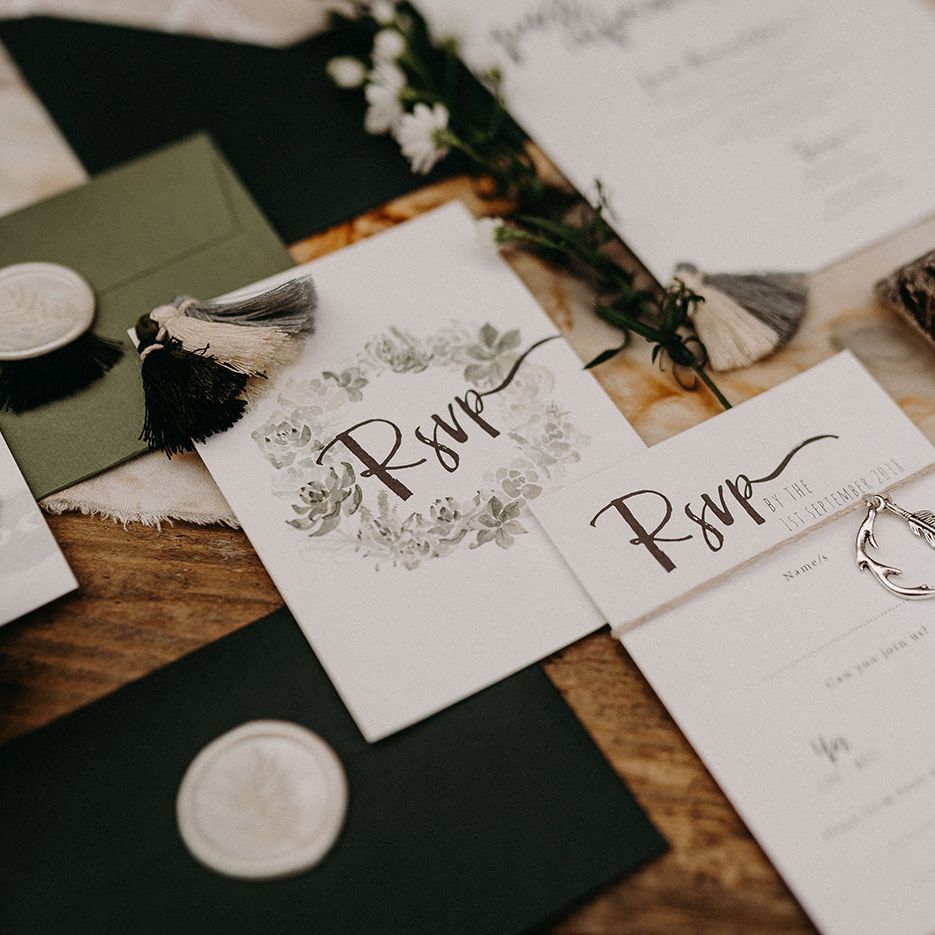 Wonderland Invites Wedding Stationery Suite | Nude Bohemian Wedding Inspiration by Wonderland Invites &amp; Rock The Day Styling | Kelsie Low Photography