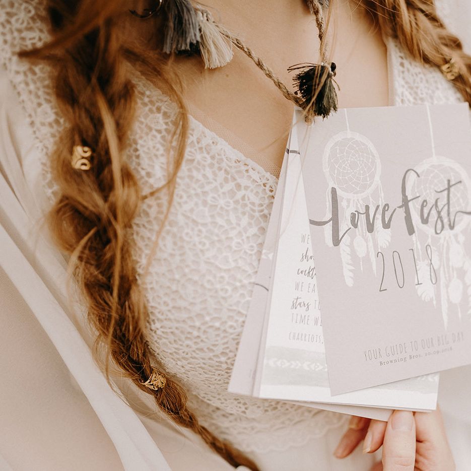 Wonderland Invites Wedding Stationery Suite | Nude Bohemian Wedding Inspiration by Wonderland Invites &amp; Rock The Day Styling | Kelsie Low Photography