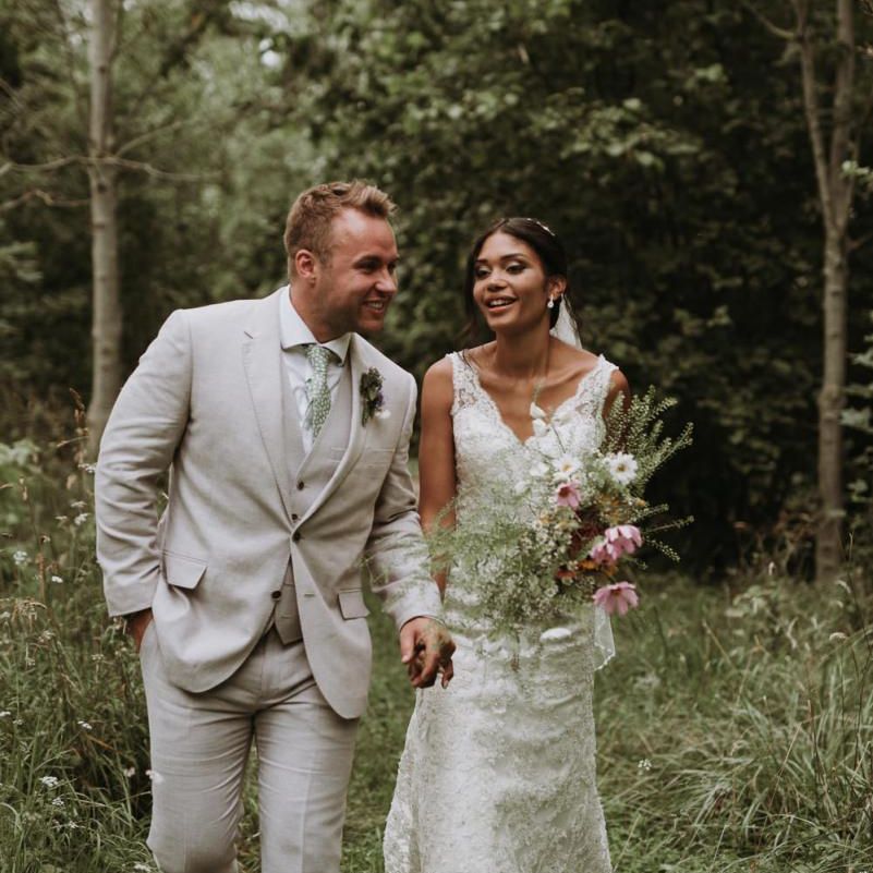home garden for wedding portraits
