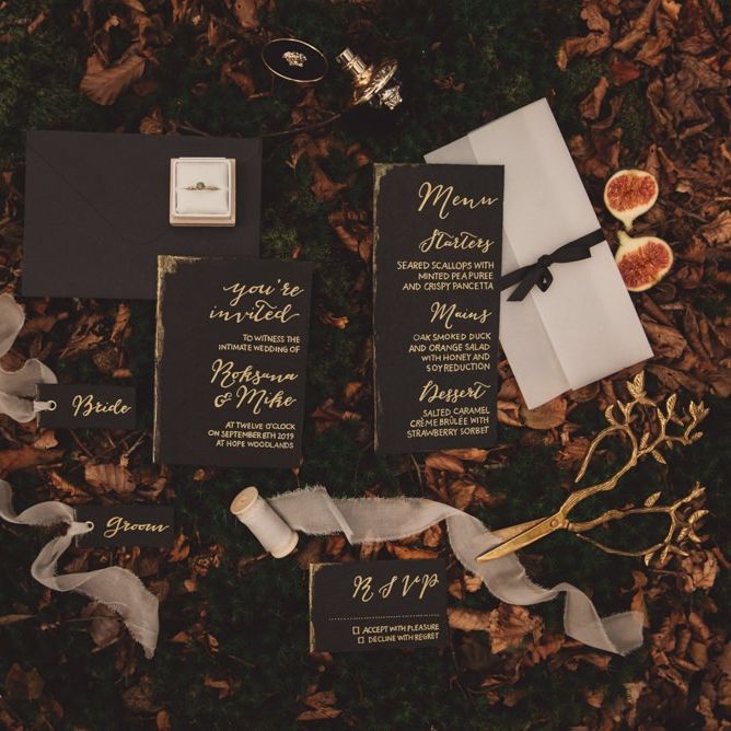 Handmade Wedding Stationery Suite with Calligraphy Writing