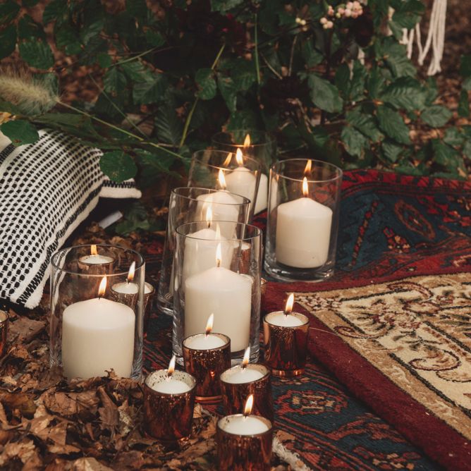 Cluster of Candles at the Altar