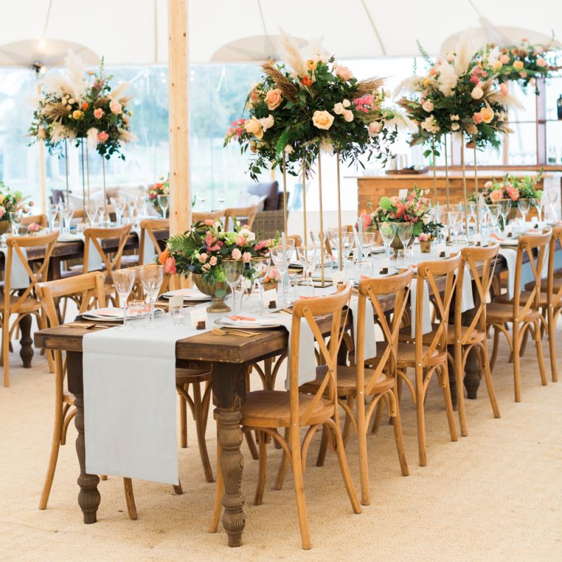 PapaKåta Sperry Tent Wedding Reception Decor with Beautiful Tablescapes