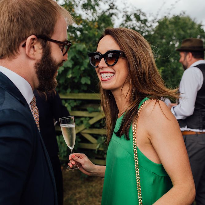 Wedding Guests | Outdoor Wedding Ceremony &amp; Tipi Reception Planned by Benessamy Events | Red on Blonde Photography