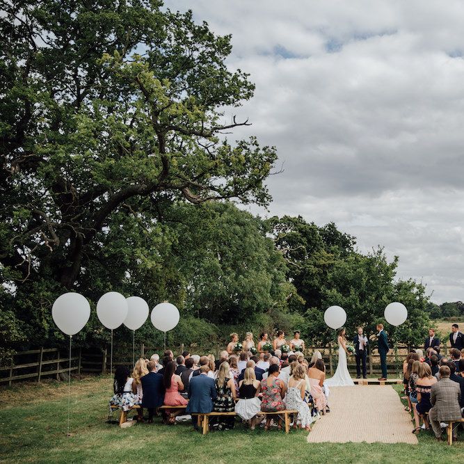 Bride in La Sposa Gown from Mirror Mirror Bridal | Groom in Paul Smith Suit | Outdoor Wedding Ceremony &amp; Tipi Reception Planned by Benessamy Events | Red on Blonde Photography