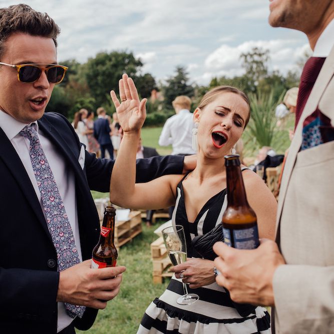 Wedding Guests | Outdoor Wedding Ceremony &amp; Tipi Reception Planned by Benessamy Events | Red on Blonde Photography