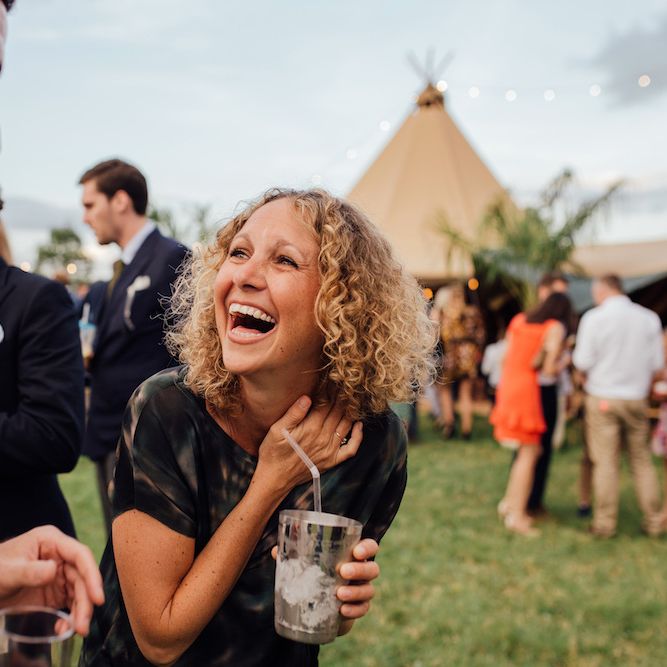 Wedding Guests | Outdoor Wedding Ceremony &amp; Tipi Reception Planned by Benessamy Events | Red on Blonde Photography
