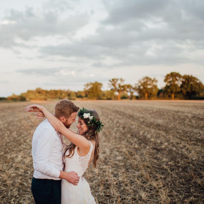 Bride in La Sposa Gown from Mirror Mirror Bridal | Groom in Paul Smith Suit | Outdoor Wedding Ceremony &amp; Tipi Reception Planned by Benessamy Events | Red on Blonde Photography