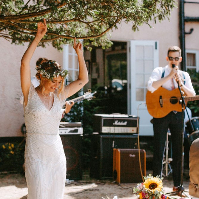 Bride in Jenny Packham Portia Wedding Dress