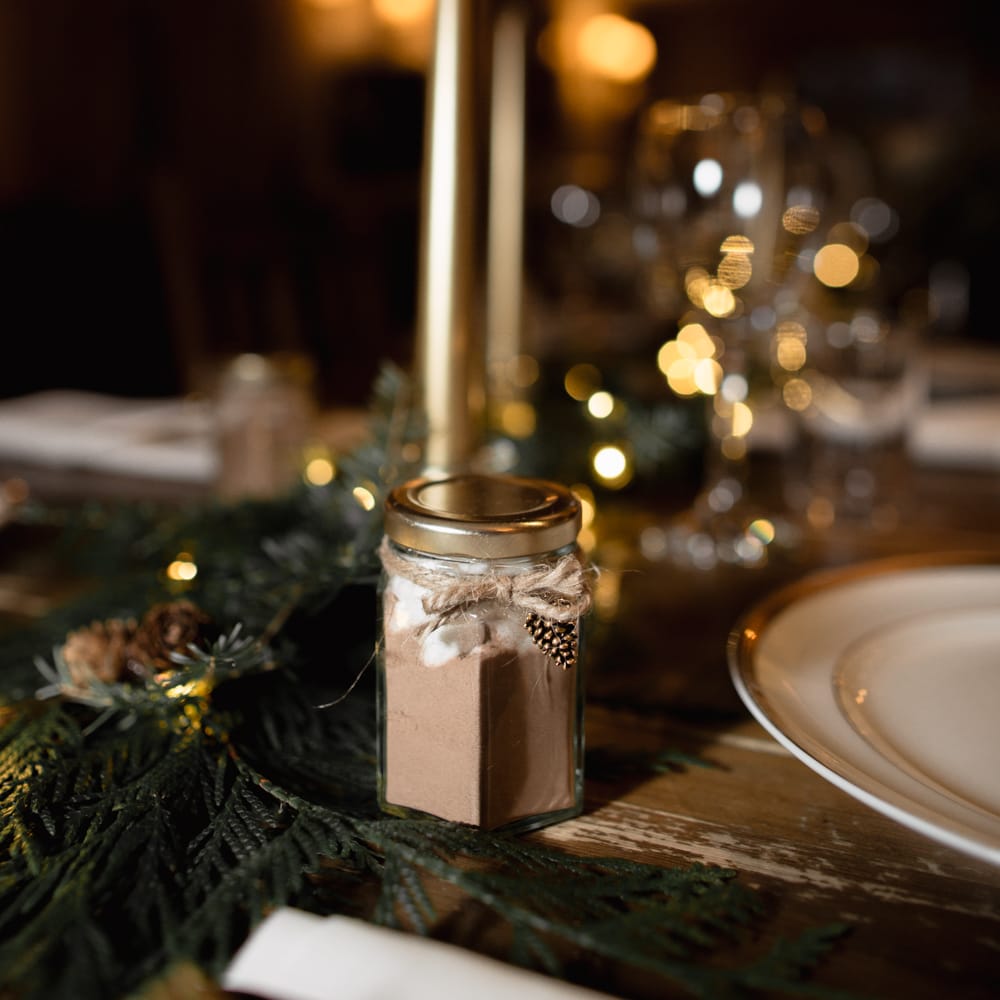Christmas Pub Wedding At The Falcon Rotherwick With Bride In Alice By Watters And Candle Lit Wedding Ceremony Images By Rebecca Searle Photography