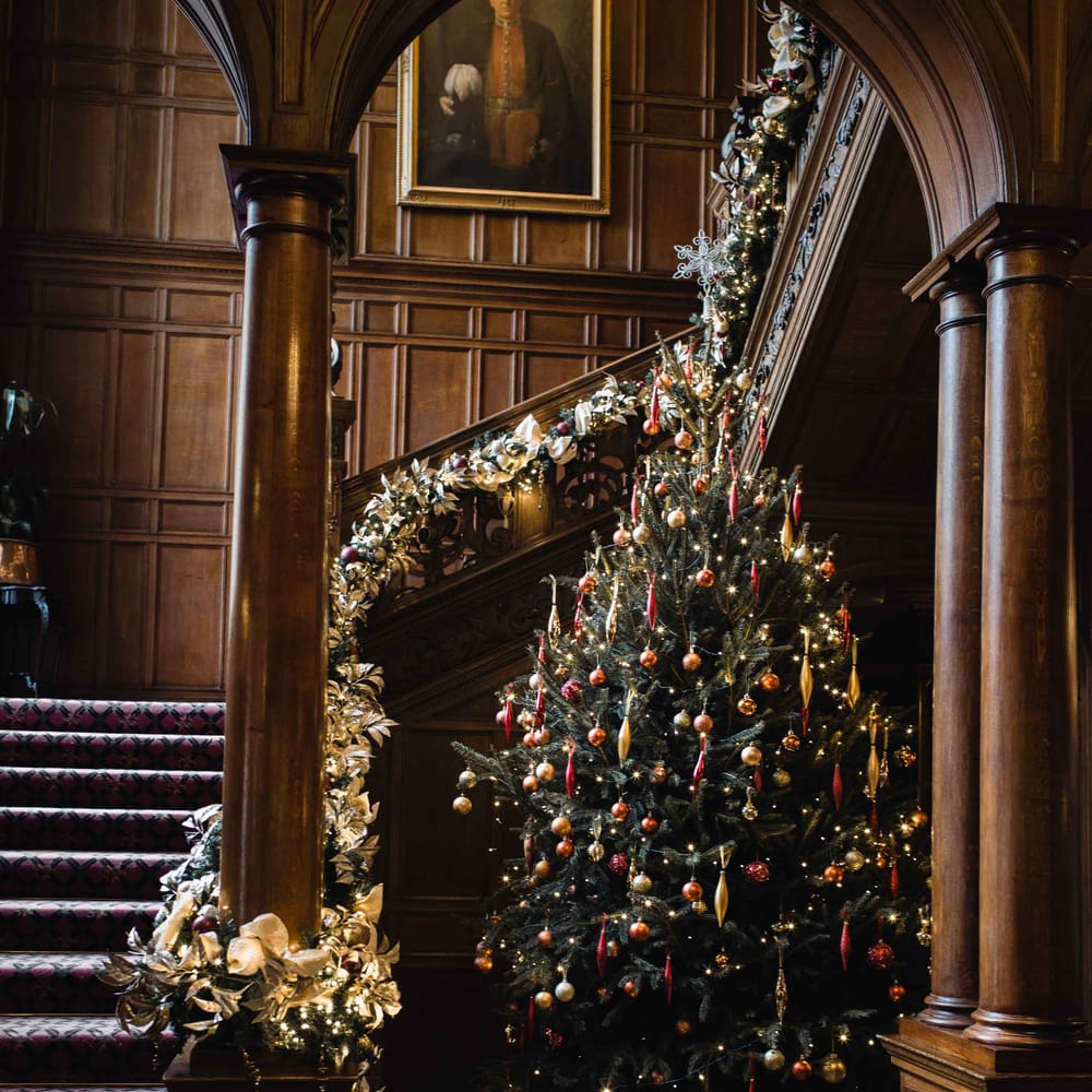 Christmas Pub Wedding At The Falcon Rotherwick With Bride In Alice By Watters And Candle Lit Wedding Ceremony Images By Rebecca Searle Photography