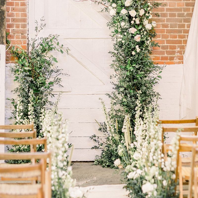 Floral Altar for Powder Blue &amp; Luxury Gold Wedding Inspiration Planned &amp; Styled by Hayley Jayne Weddings &amp; Events and Photographed by Terri &amp; Lori Fine Art Photography &amp; Film Studio