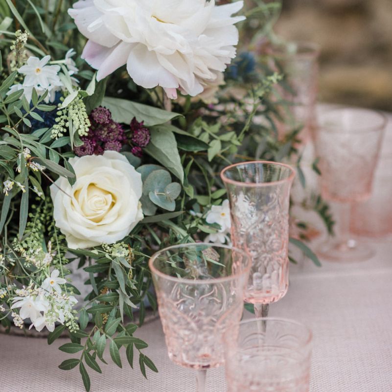 Ornate Pink Goblets