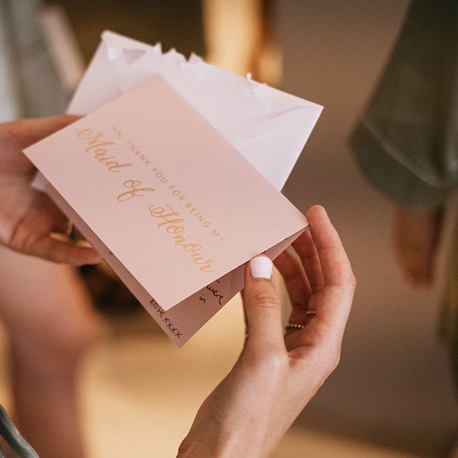 Maid Of Honour wedding stationery and gift