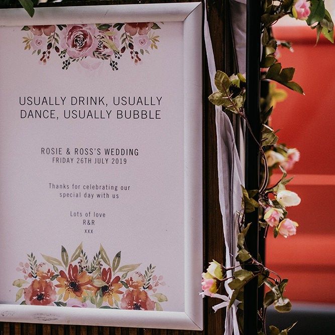 Personalised wedding signs