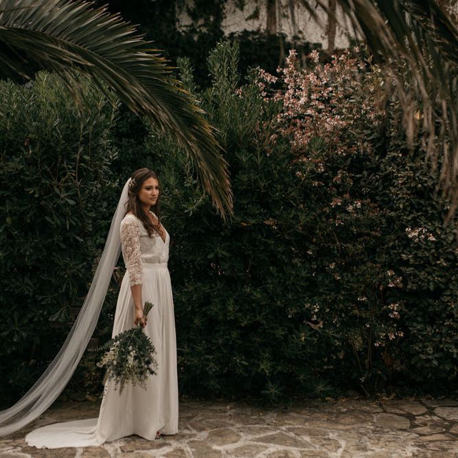 Boho Bride in Donatelle Godart Wedding Dress