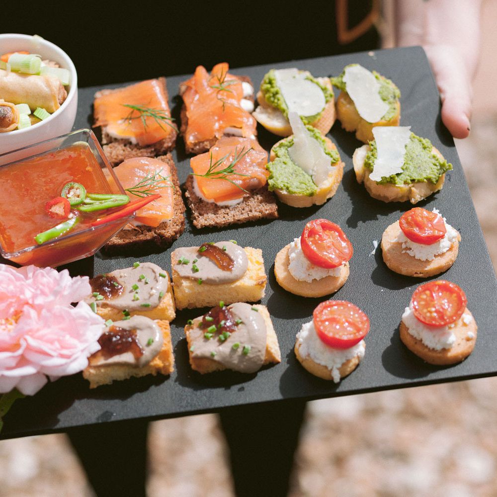 Canape platter at Shilstone House wedding