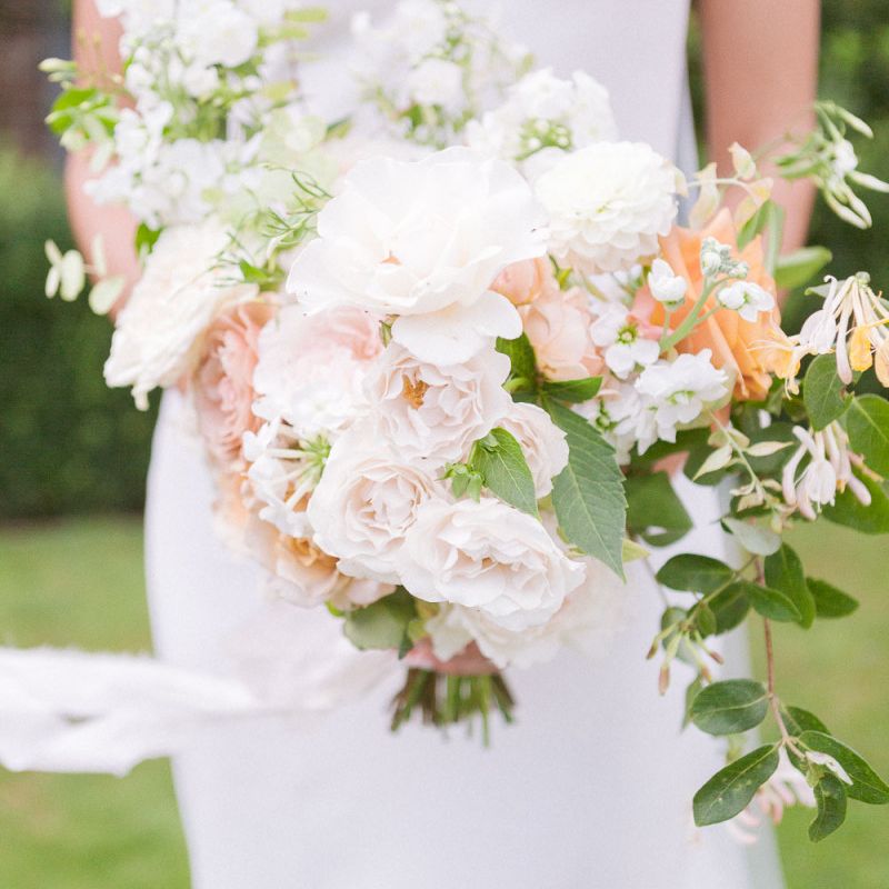 Bridal bouquet with blush flowers