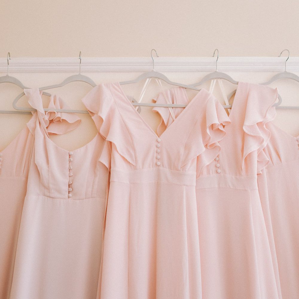 Maids to Measure pink bridesmaid dresses
