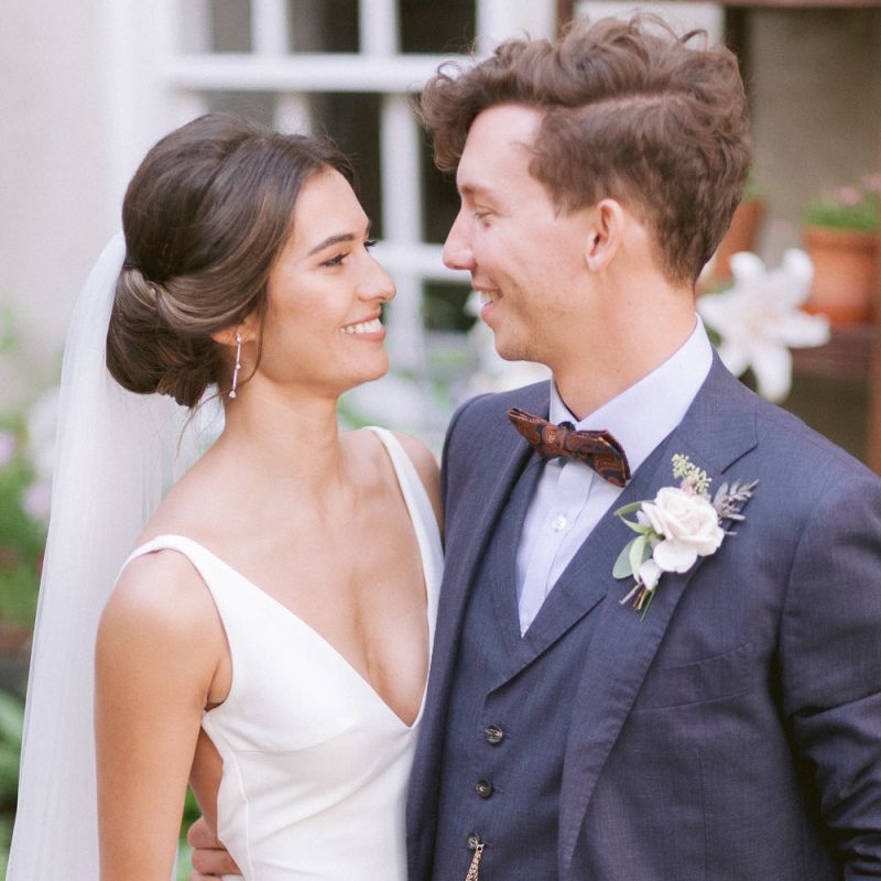 Bride and Groom at Shilstone House wedding in Devon